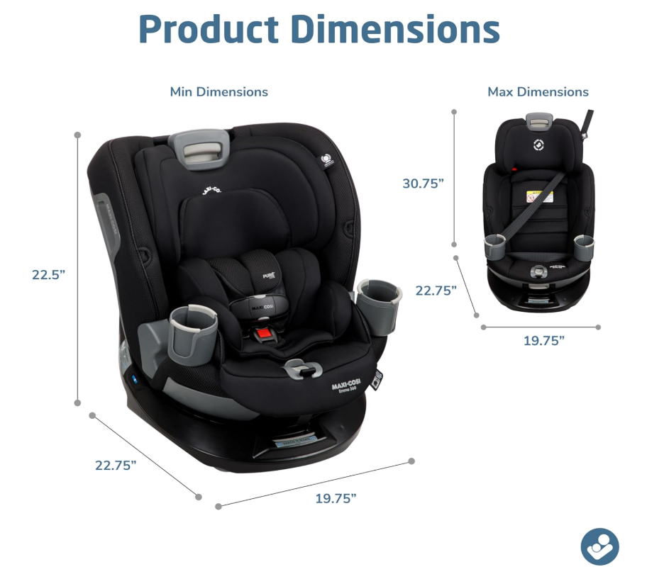 Maxi-Cosi Emme 360 All in One Car Seat - Black